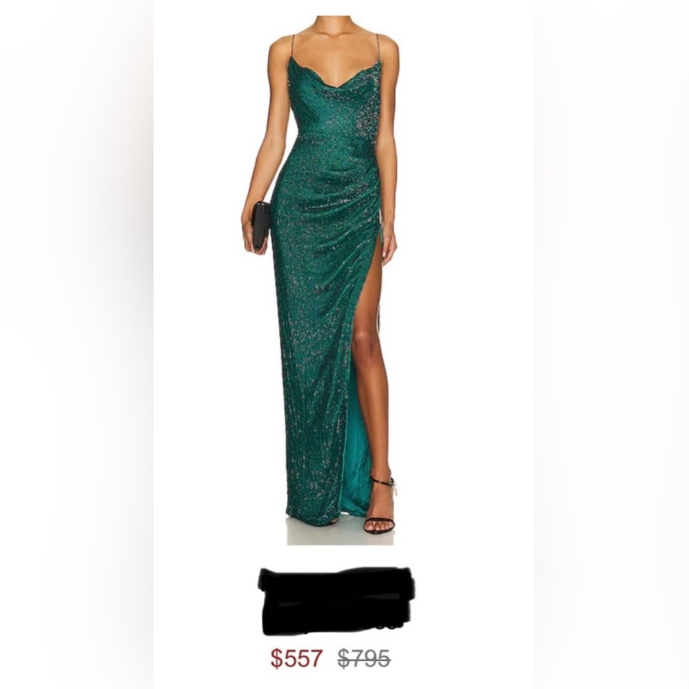 Retrofete  Green Sequin Gown
